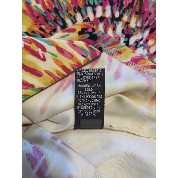 AGB Ivory Colorburst Shift‎ Dress Womens Size 6 Workwear Classy Sleeveless Midi - Picture 4 of 10